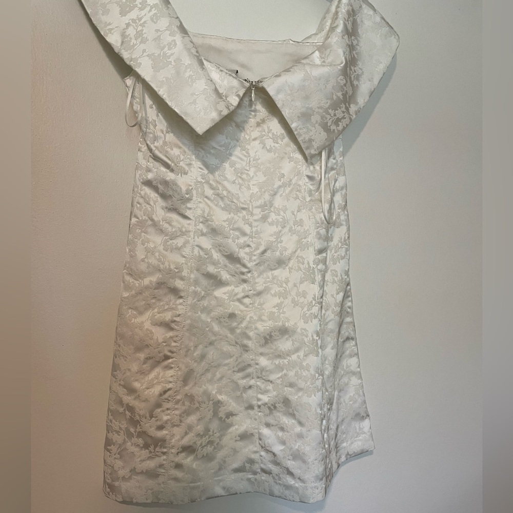 BHLDN White Mini floral Dress Bridal - Picture 9 of 13